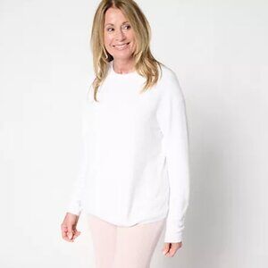 Barefoot Dreams CozyChic Ultra Lite Drop Shoulder Pullover Sea Salt XS A682311